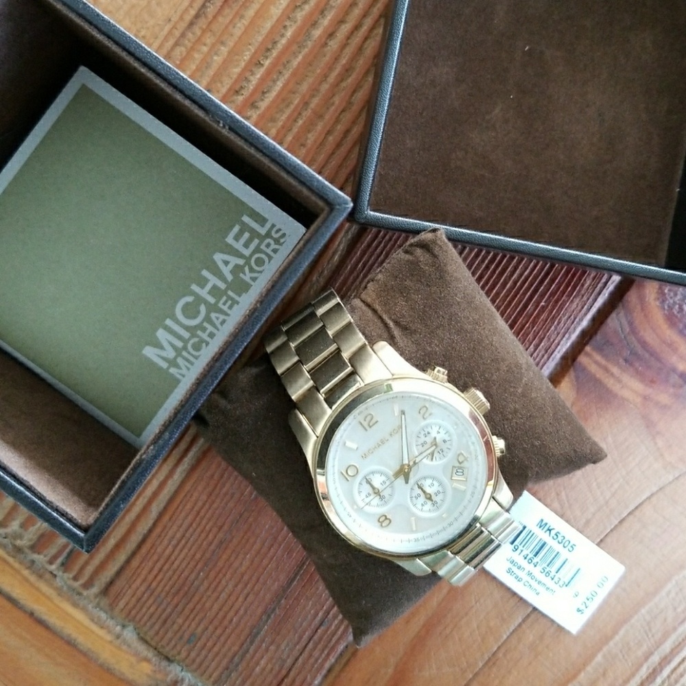 New Michael Kors gold watch style MK5305